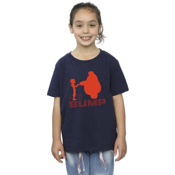 Disney Girls Big Hero 6 Baymax Fist Bump Cutout Cotton T-Shirt