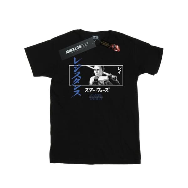 Star Wars: The Rise of Skywalker Pojkar Star Wars The Rise Of Skywalker Rey Katakana Art Stripe T-shirt