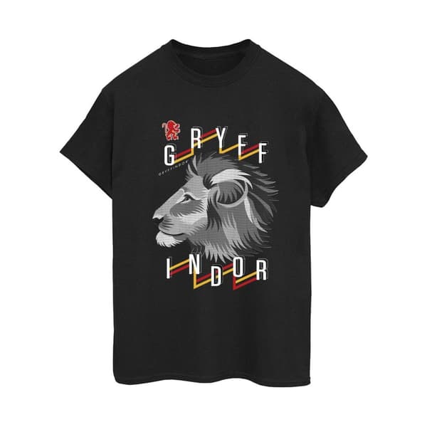 Harry Potter Womens/Ladies Gryffindor Lion Icon Cotton Boyfriend T-Shirt