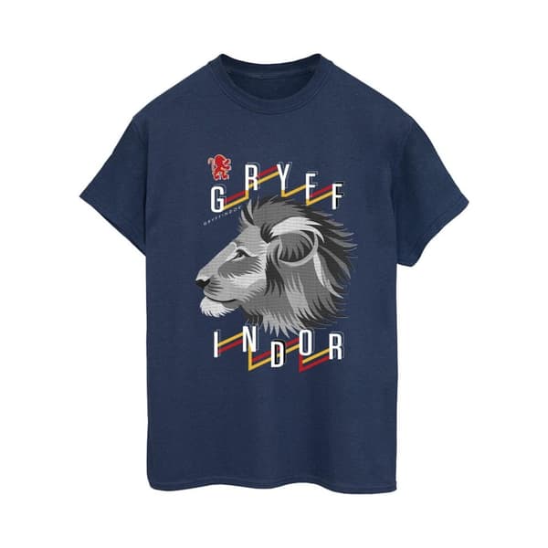 Harry Potter Womens/Ladies Gryffindor Lion Icon Cotton Boyfriend T-Shirt