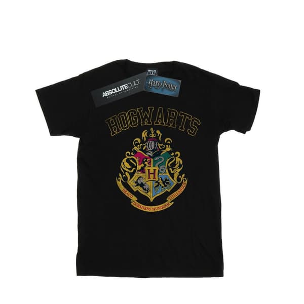 Harry Potter Womens/Ladies Varsity Style Crest Cotton Boyfriend T-Shirt