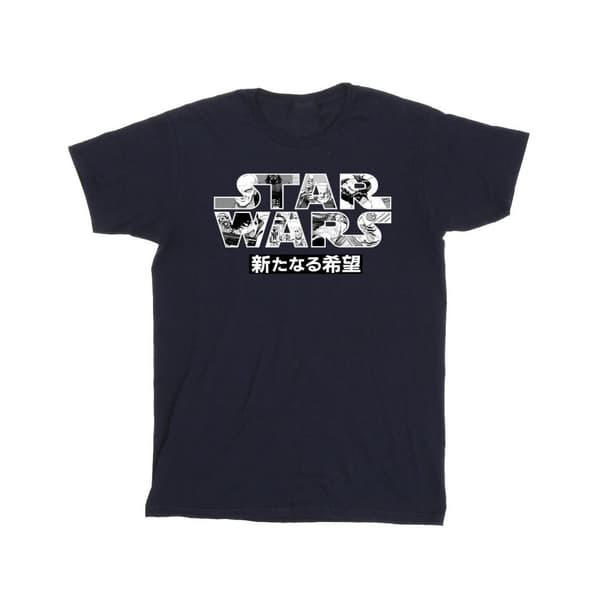 Star Wars T-shirt med japansk logo til mænd