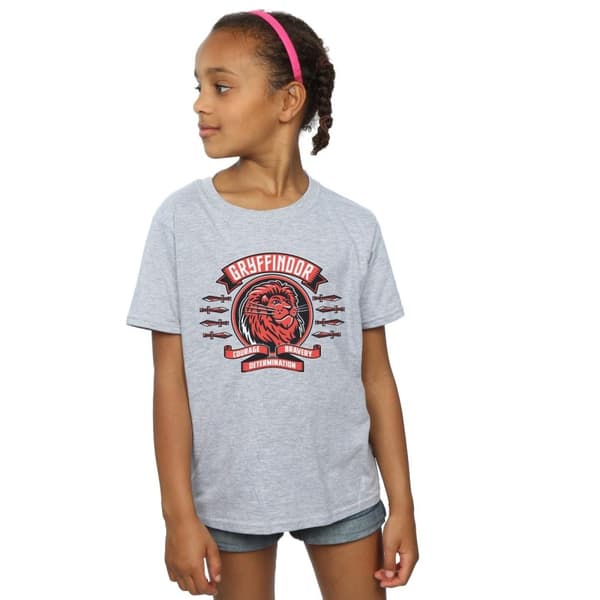 Harry Potter Girls Gryffindor Toon Crest Cotton T-Shirt