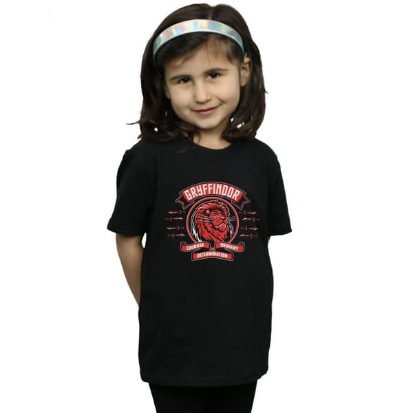 Harry Potter Girls Gryffindor Toon Crest Cotton T-Shirt