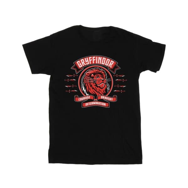 Harry Potter Girls Gryffindor Toon Crest Cotton T-Shirt