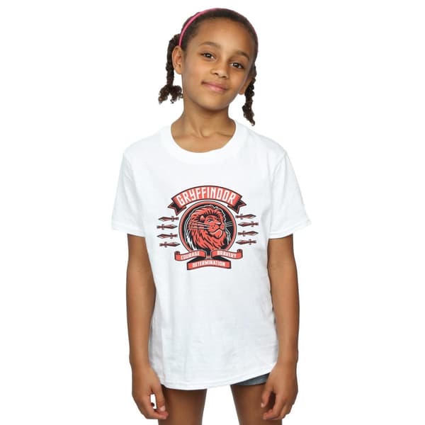 Harry Potter Girls Gryffindor Toon Crest Cotton T-Shirt