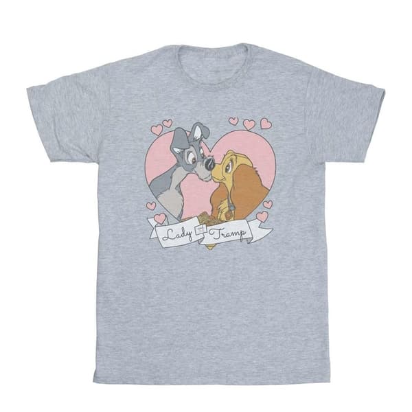 Disney Girls Lady And The Tramp Love T-shirt i bomull