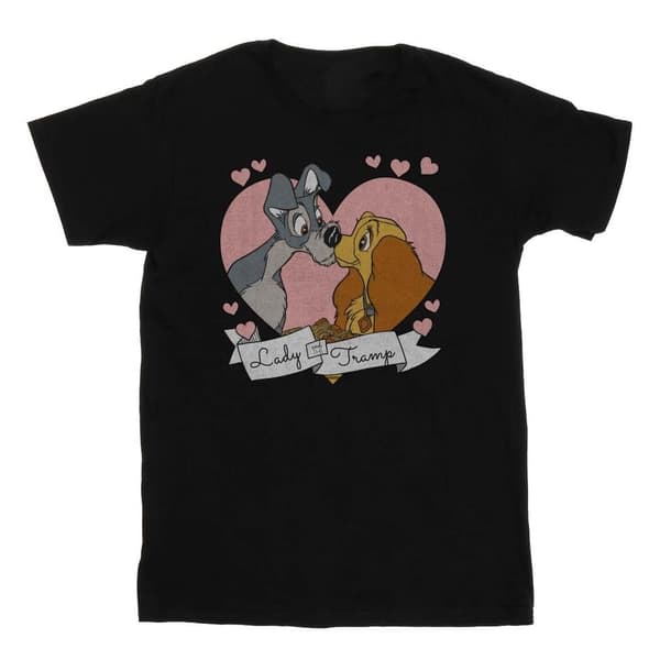 Disney Girls Lady And The Tramp Love T-shirt i bomull
