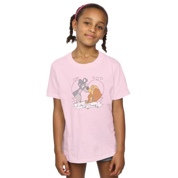 Disney Girls Lady And The Tramp Love T-shirt i bomull