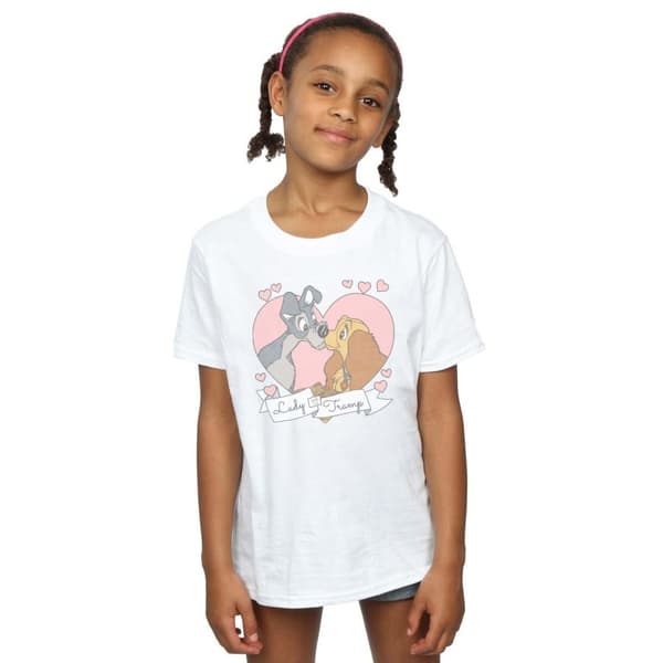 Disney Girls Lady And The Tramp Love T-shirt i bomull