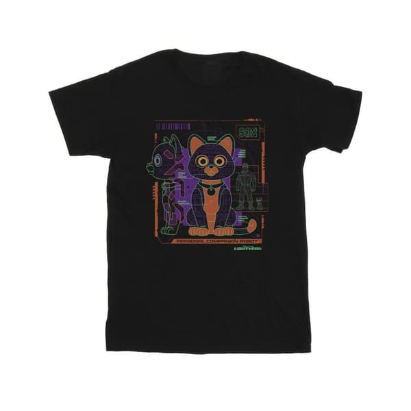 Disney T-shirt i teknisk bomull med Lightyear Sox för flickor Black 12-13 Years