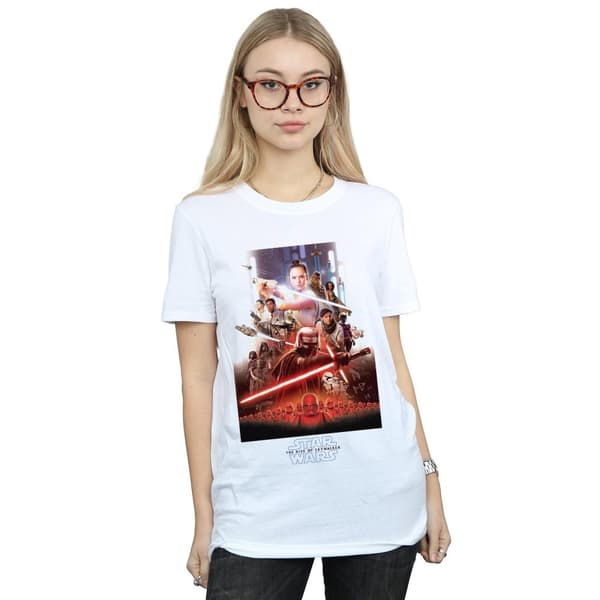 Star Wars: The Rise of Skywalker Womens/Ladies Star Wars The Rise Of Skywalker Poster Cotton Boyfriend T-Shirt