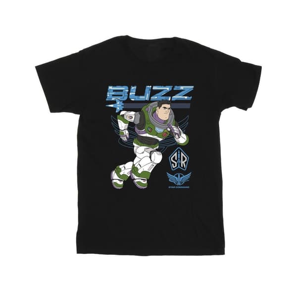 Disney T-shirt i bomull för flickor Lightyear Buzz Run To Action