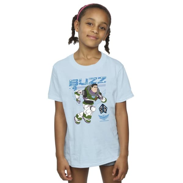 Disney T-shirt i bomull för flickor Lightyear Buzz Run To Action