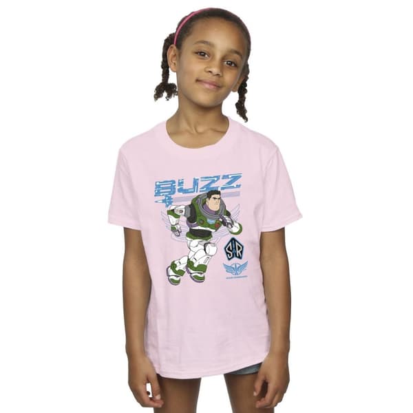 Disney T-shirt i bomull för flickor Lightyear Buzz Run To Action