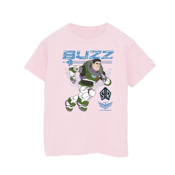 Disney T-shirt i bomull för flickor Lightyear Buzz Run To Action
