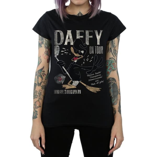 Looney Tunes Womens/Ladies Daffy Duck Concert Cotton T-Shirt