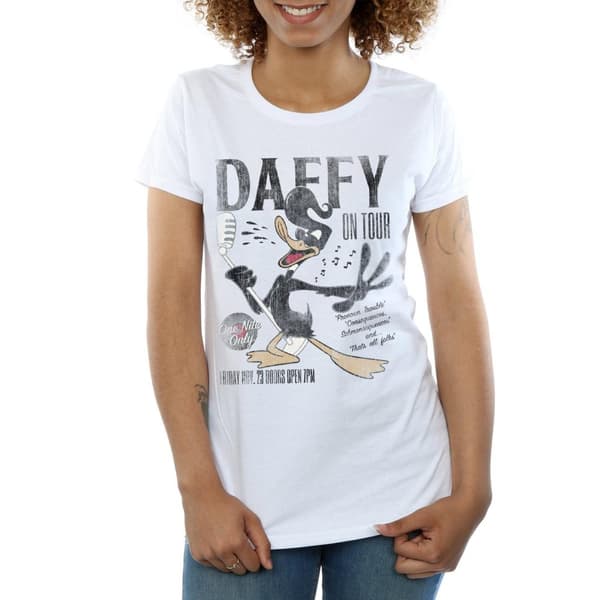 Looney Tunes Womens/Ladies Daffy Duck Concert Cotton T-Shirt