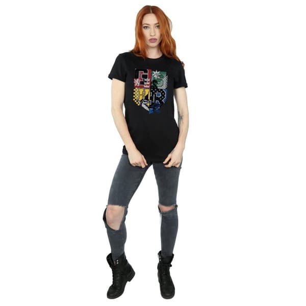 Harry Potter Dam/Tjej Hogwarts Varsity Bomull Boyfriend T-shirt