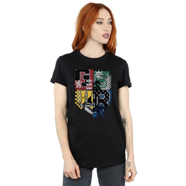 Harry Potter Dam/Tjej Hogwarts Varsity Bomull Boyfriend T-shirt