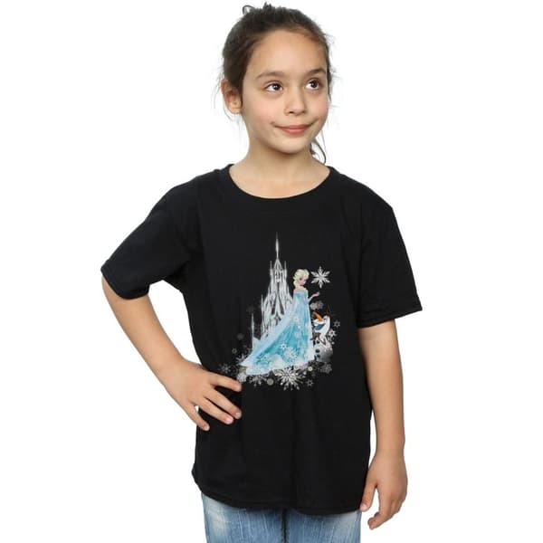 Disney Frozen Elsa och Olaf vintermagi - T-shirt i bomull för flickor