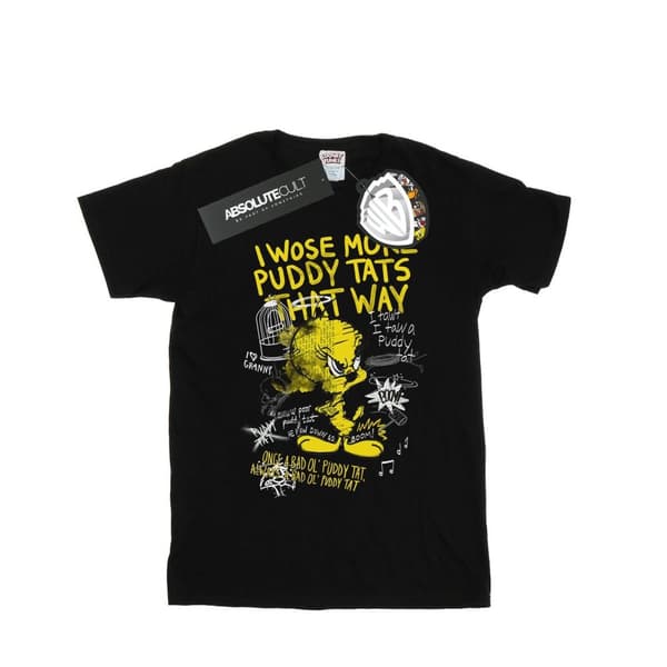 Looney Tunes Girls Tweety Pie More Puddy Tats Cotton T-Shirt