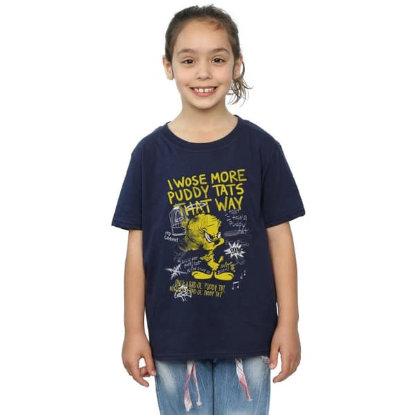 Looney Tunes Girls Tweety Pie More Puddy Tats Cotton T-Shirt