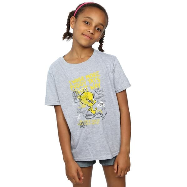 Looney Tunes Girls Tweety Pie More Puddy Tats Cotton T-Shirt