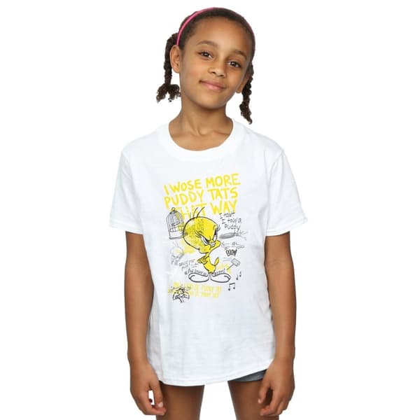 Looney Tunes Girls Tweety Pie More Puddy Tats Cotton T-Shirt