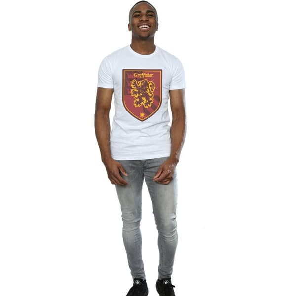 Harry Potter Mens Gryffindor Crest Flat T-Shirt