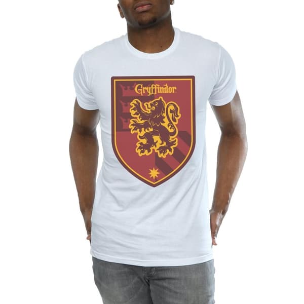 Harry Potter Mens Gryffindor Crest Flat T-Shirt