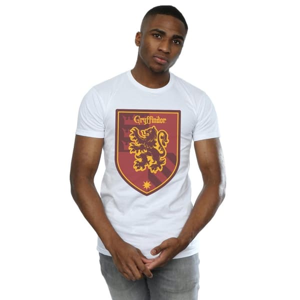 Harry Potter Mens Gryffindor Crest Flat T-Shirt