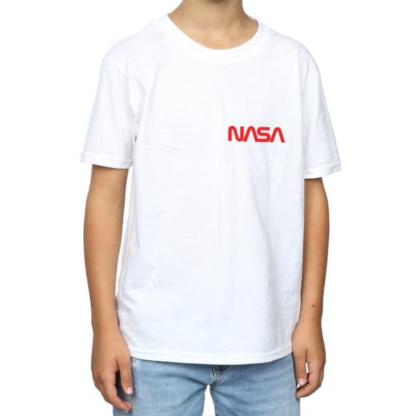 NASA Boys Modern Logo Chest T-Shirt