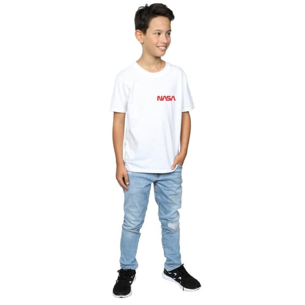 NASA Boys Modern Logo Chest T-Shirt