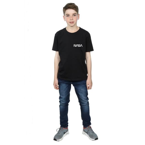 NASA Boys Modern Logo Chest T-Shirt