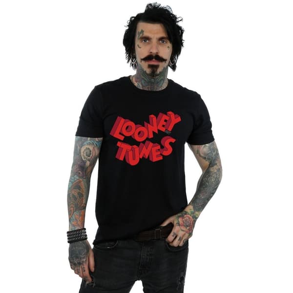 Looney Tunes Mens 3D Logo T-Shirt