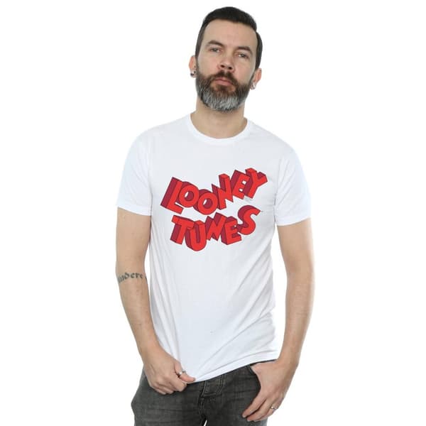 Looney Tunes Mens 3D Logo T-Shirt