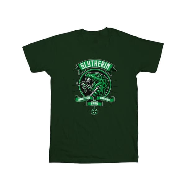 Harry Potter Womens/Ladies Slytherin Toon Crest Cotton Boyfriend T-Shirt