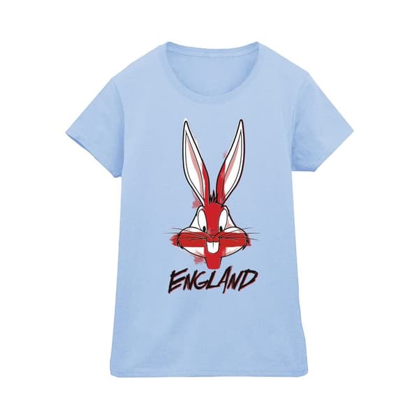 Looney Tunes Womens/Ladies Bugs England Face Cotton T-Shirt