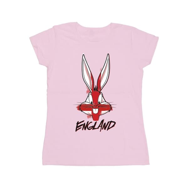 Looney Tunes Womens/Ladies Bugs England Face Cotton T-Shirt