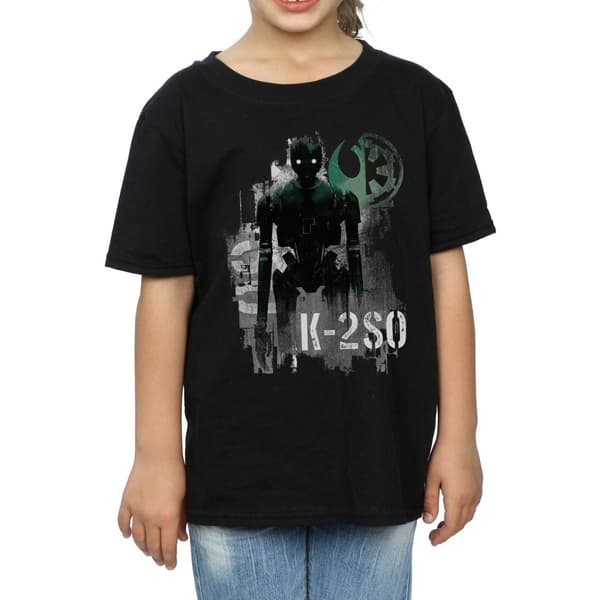 Star Wars Girls Rogue One K-2SO Gaze Cotton T-Shirt