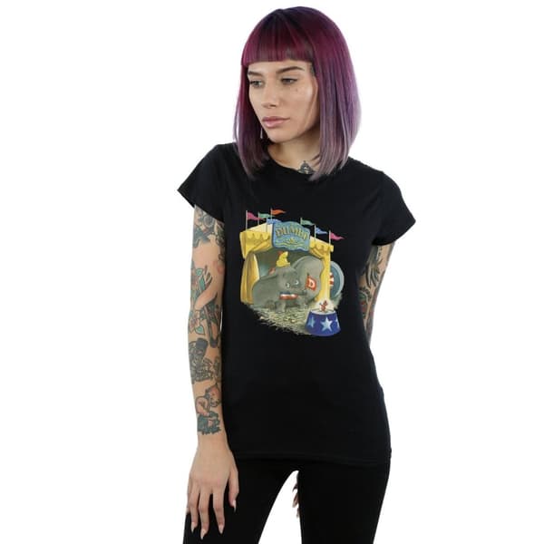 Disney Womens/Ladies Dumbo Circus Cotton T-Shirt