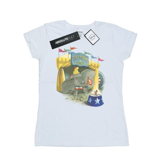 Disney Womens/Ladies Dumbo Circus Cotton T-Shirt White M