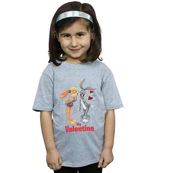 Looney Tunes Girls Bugs Bunny And Lola Valentine´s Day Cotton T-Shirt