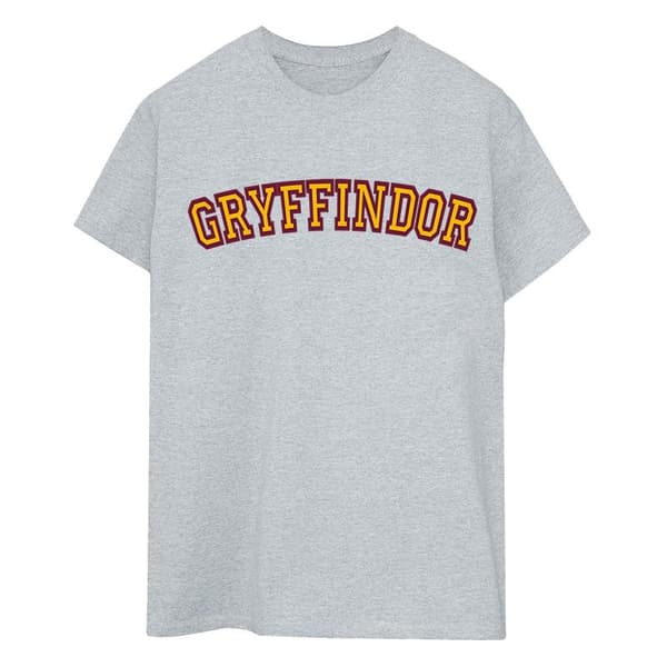 Harry Potter Collegial Gryffindor - pojkvänströja i bomull för damer/damer Sports Grey M