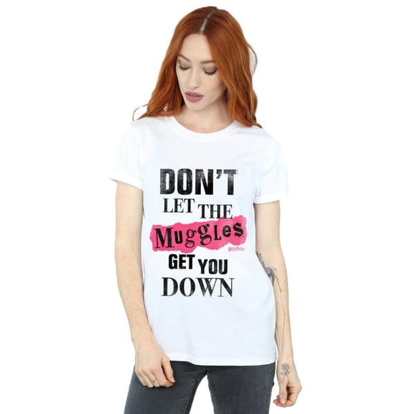 Harry Potter Womens/Ladies Muggles Clippings Cotton Boyfriend T-Shirt