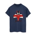 Miniatyrbilde 1 av 3: Looney Tunes Womens/Ladies Sylvester England Face Cotton Boyfriend T-Shirt