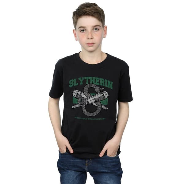 Harry Potter T-shirt med Slytherin Quidditch-emblem för pojkar
