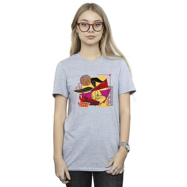 Looney Tunes Womens/Ladies Bugs Rabbit New Year Cotton Boyfriend T-Shirt