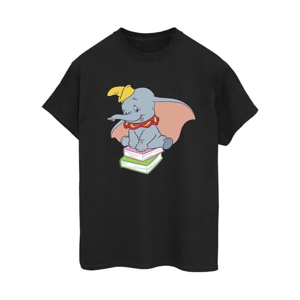 Disney Dam/Lady Dumbo Sitter På Böcker Boyfriend T-shirt i bomull